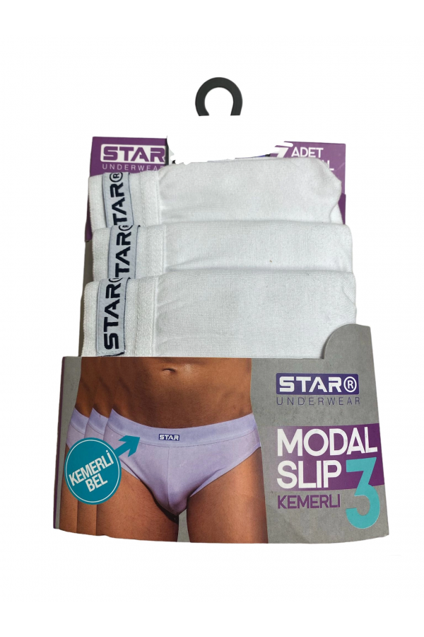 Star 109 Erkek 3'lü Modal Slip