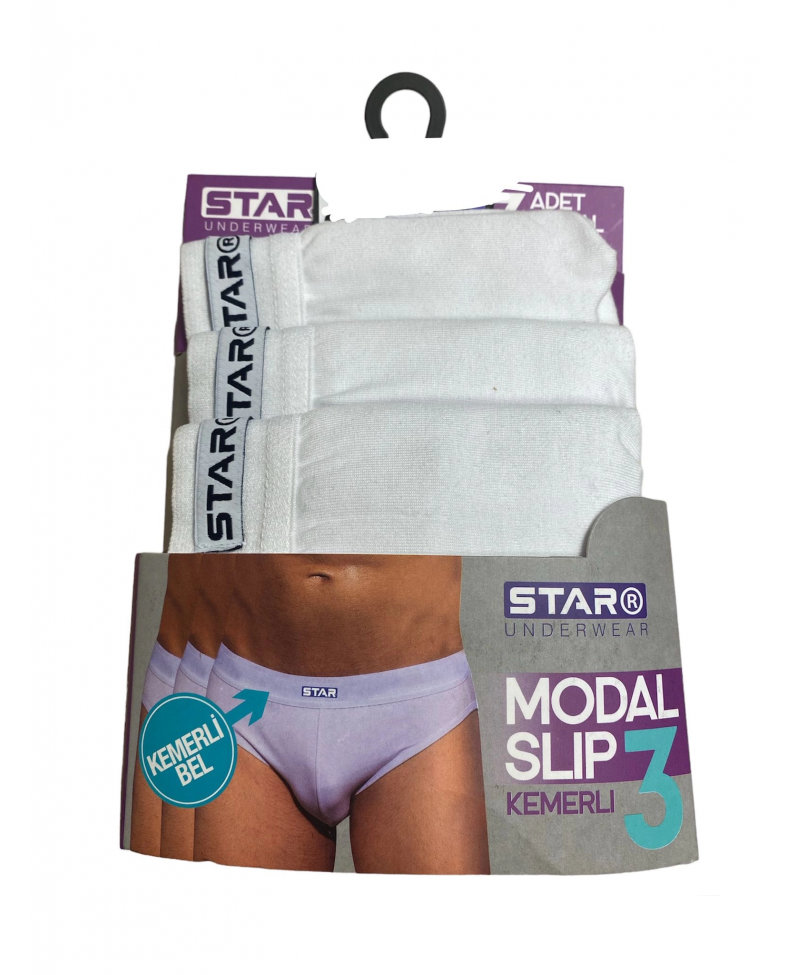 Star 109 Erkek 3'lü Modal Slip