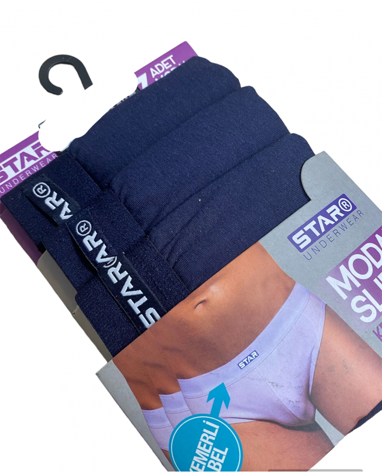 Star 109 Erkek 3'lü Modal Slip