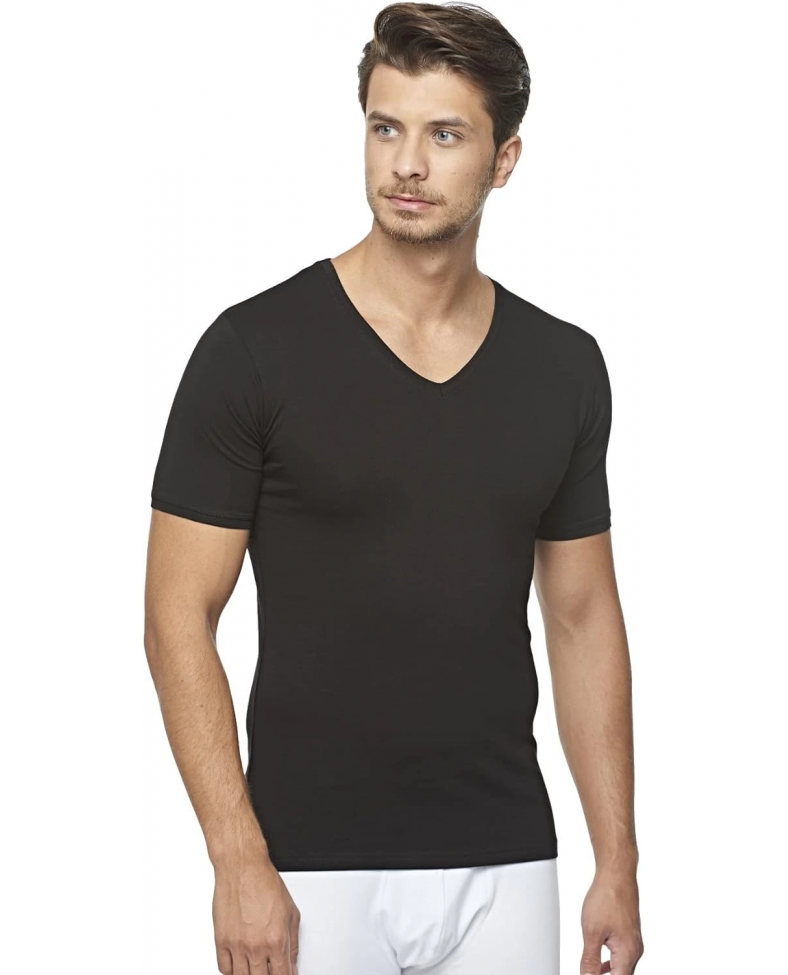 Star 206 Modal Yarım Kol V-Yaka T-Shirt Atlet