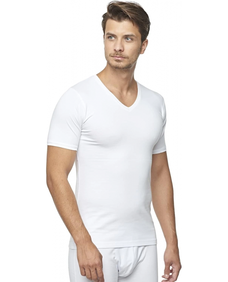 Star 206 Modal Yarım Kol V-Yaka T-Shirt Atlet