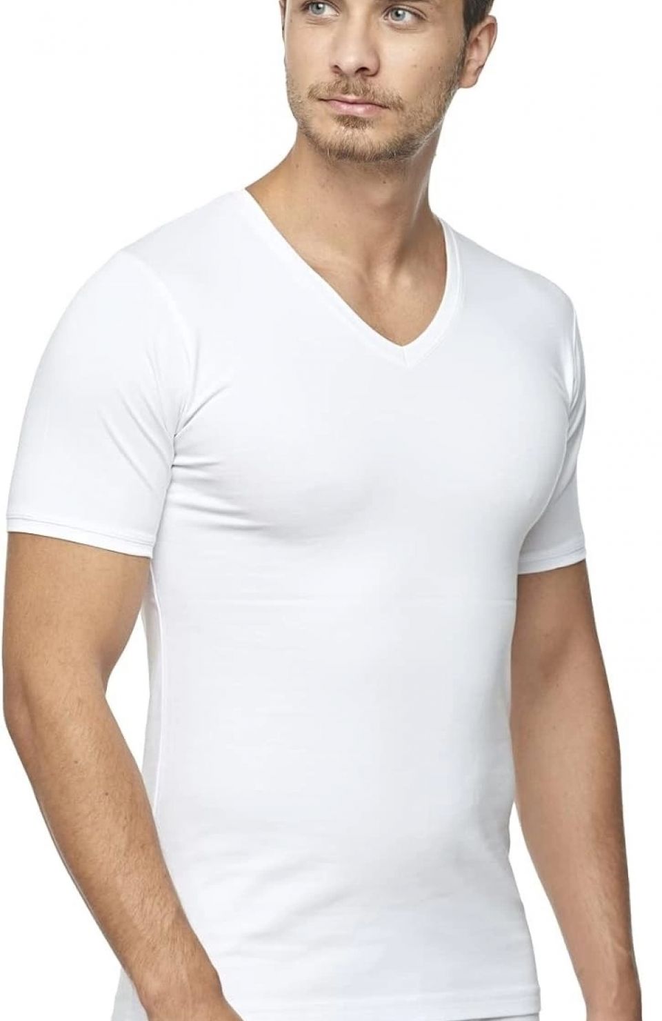 Star 206 Modal Yarım Kol V-Yaka T-Shirt Atlet