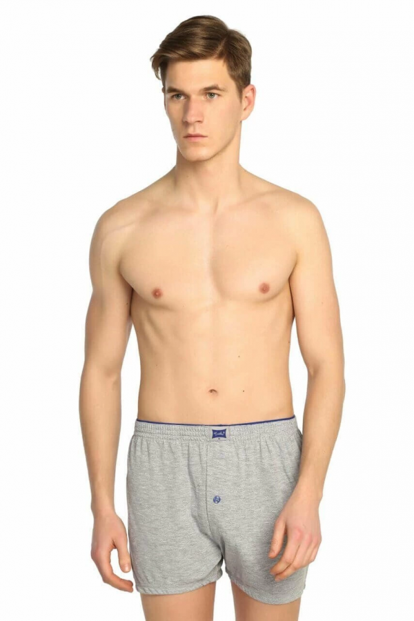 Tutku 0117 Erkek Penye Düz Boxer