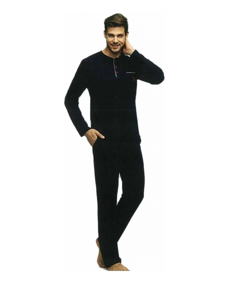 US Polo 17384 Erkek Uzun Kol Pijama Takımı