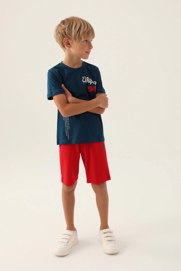 US Polo 1751-4 Erkek Çocuk Şort Takımı