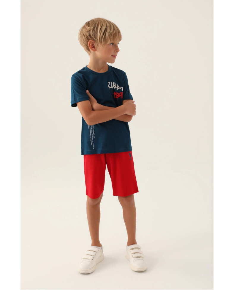 US Polo 1751-4 Erkek Çocuk Şort Takımı