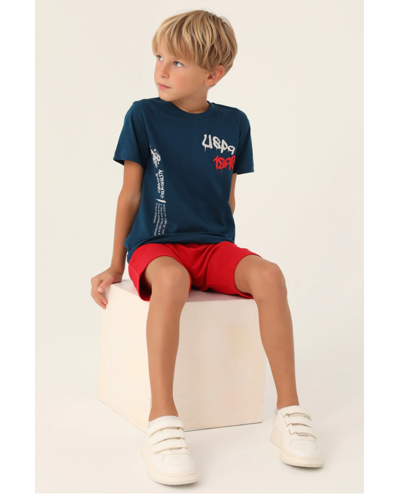 US Polo 1751-4 Erkek Çocuk Şort Takımı