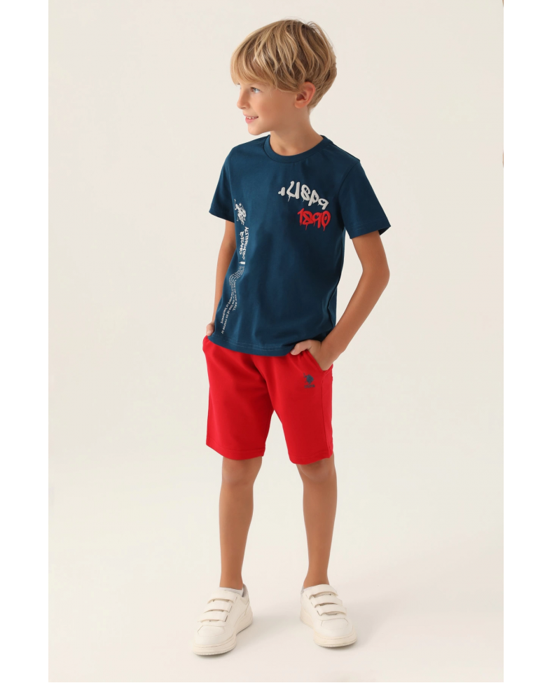 US Polo 1751-4 Erkek Çocuk Şort Takımı
