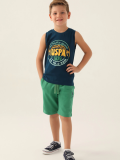 US Polo 1776-G Erkek Çocuk Şort Takımı