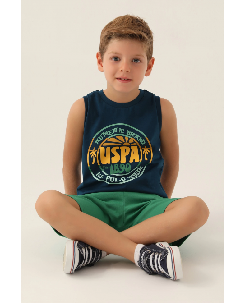 US Polo 1776-G Erkek Çocuk Şort Takımı