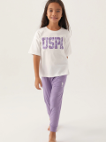 US Polo 1818-G Kız Çocuk Pijama Takım