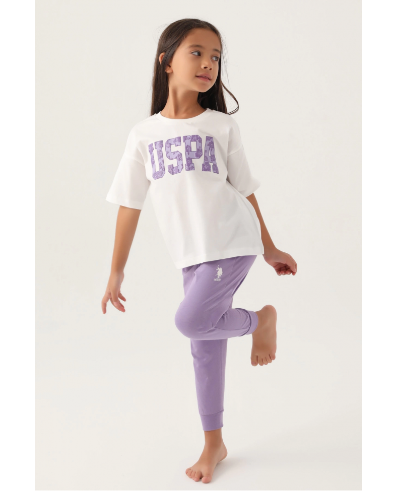 US Polo 1818-G Kız Çocuk Pijama Takım