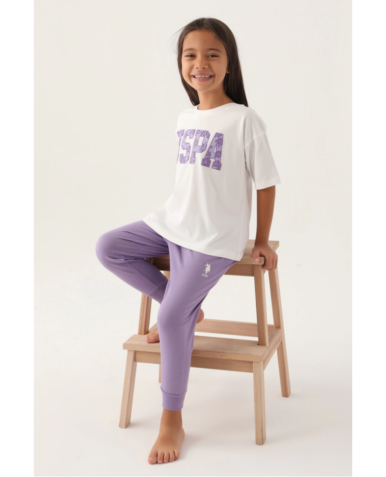 US Polo 1818-G Kız Çocuk Pijama Takım