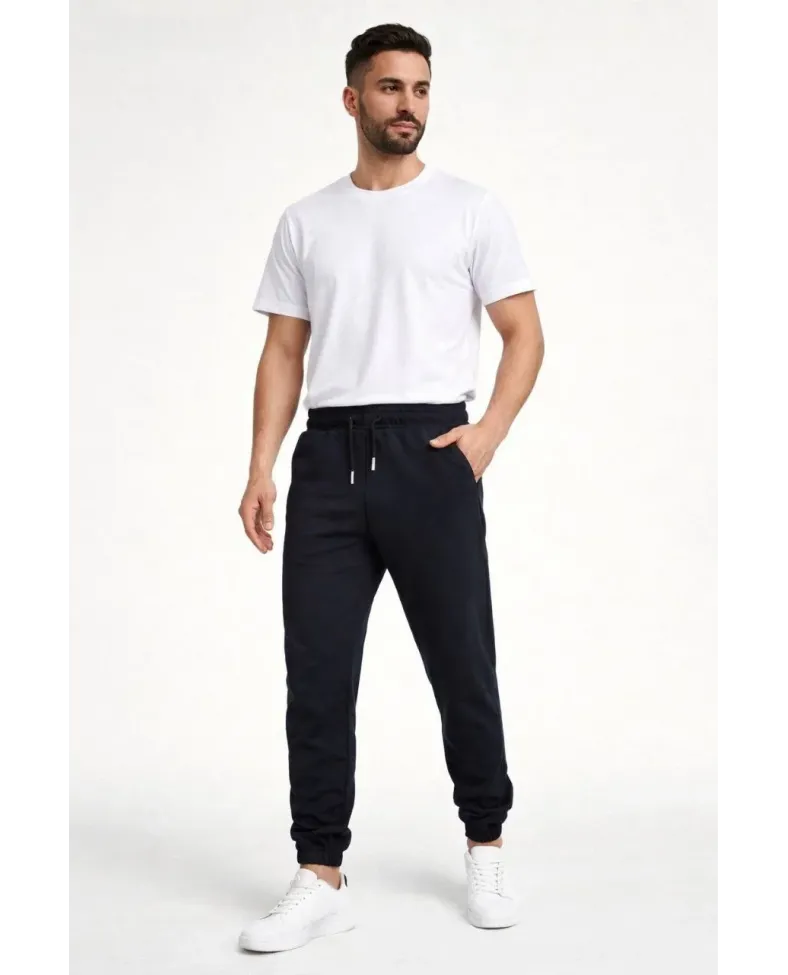 Erkek Jogger Eşofman Altı Rahat Kalıp, Cepli, Lastikli Paça, Günlük Spor Pantolon - Siyah