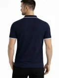 Erkek Kısa kol Fitilli Triko Polo Yaka Düğmesiz T-shirt 2li Set Lacivert-Bej Somersan Giyim | Kadın, Erkek ve Çocuk Moda