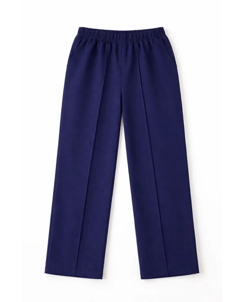 Osy Modal yumuşak dokulu Kumaş Tesettür Cepli Tunik Pantolon Takım - Lacivert