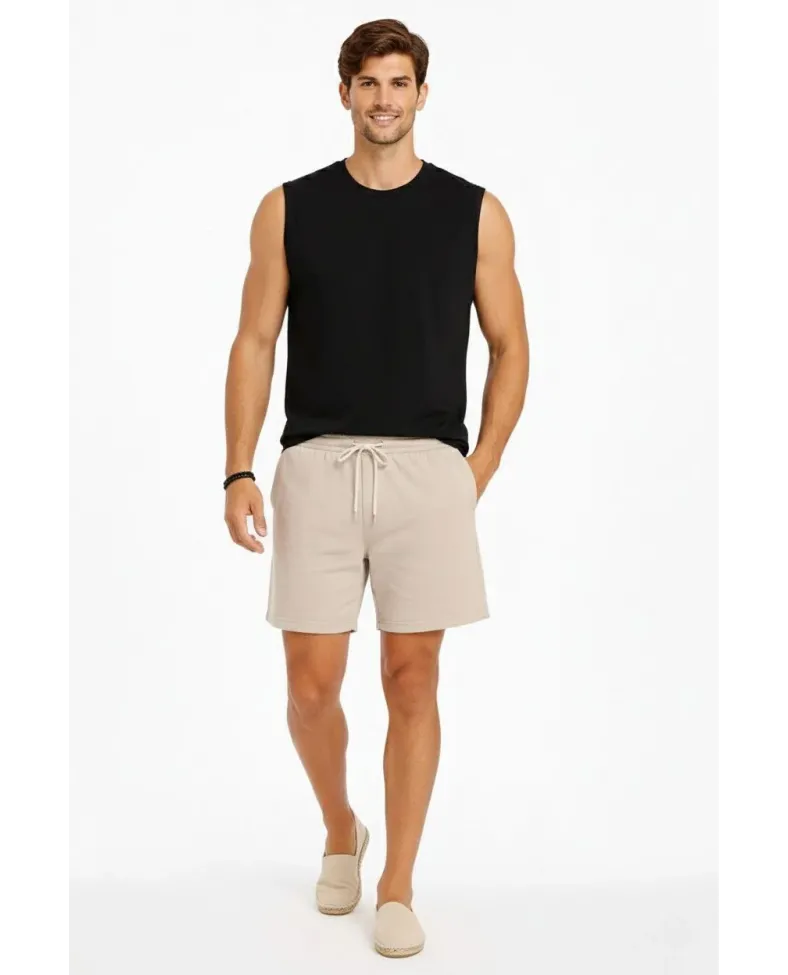 Erkek Sıfır Kolsuz Atlet Bisiklet Yaka Oversize Basic Spor Üst, Günlük ve Fitness Kullanımına Uygun - Siyah Somersan Giyim | Kadın, Erkek ve Çocuk Moda