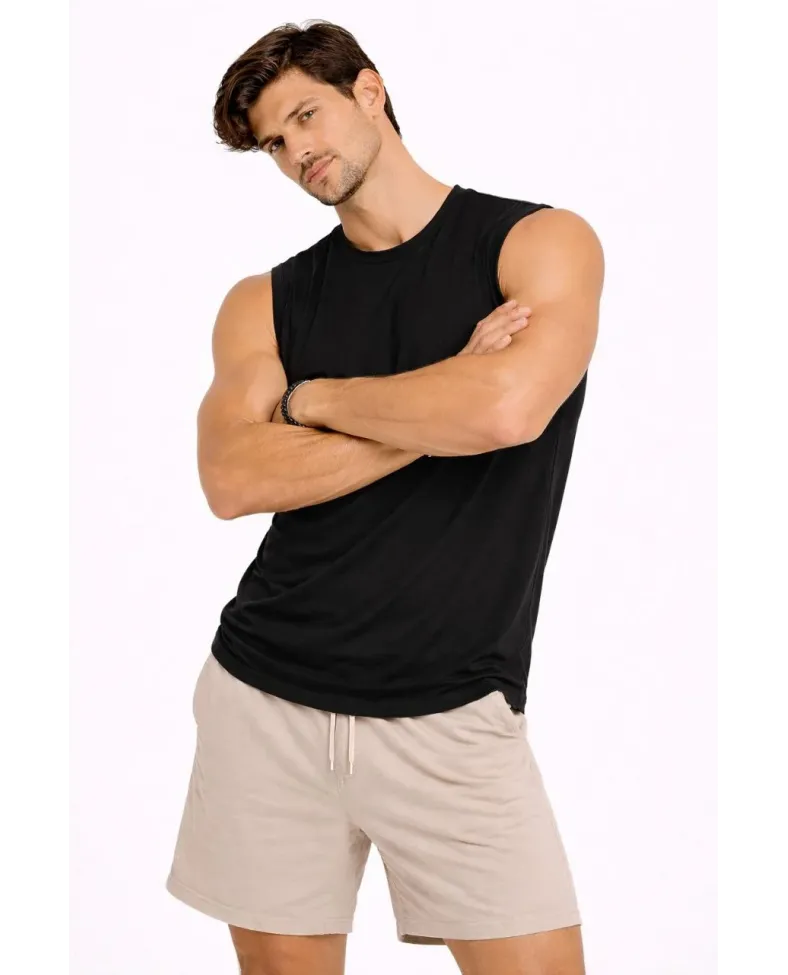 Erkek Sıfır Kolsuz Atlet Bisiklet Yaka Oversize Basic Spor Üst, Günlük ve Fitness Kullanımına Uygun - Siyah Somersan Giyim | Kadın, Erkek ve Çocuk Moda