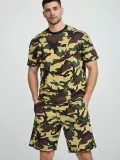 Erkek Kamuflaj Desenli Tişört Şort Takım Regular Fit Spor 2’li - Kamuflaj Somersan Giyim | Kadın, Erkek ve Çocuk Moda