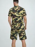 Erkek Kamuflaj Desenli Tişört Şort Takım Regular Fit Spor 2’li - Kamuflaj Somersan Giyim | Kadın, Erkek ve Çocuk Moda