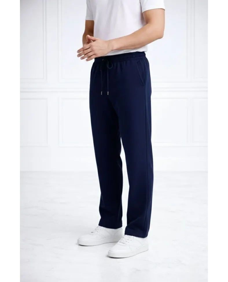 Erkek Düz Paça Beli Lastikli  Eşofman Altı Pantolon  - Lacivert Somersan Giyim | Kadın, Erkek ve Çocuk Moda