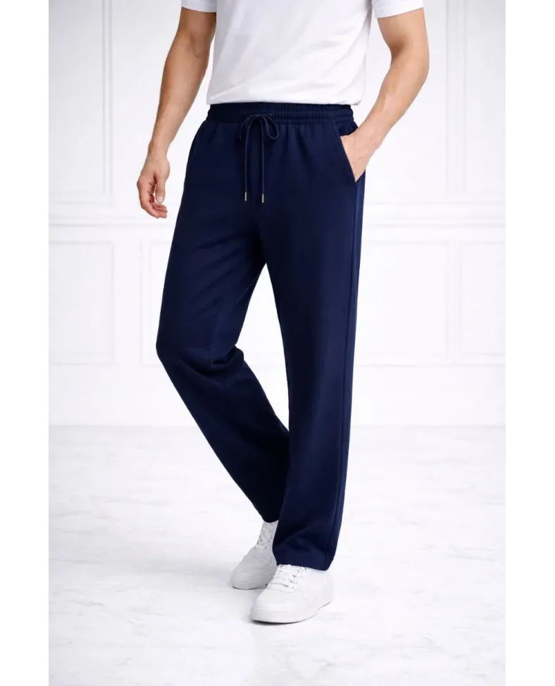 Erkek Düz Paça Beli Lastikli  Eşofman Altı Pantolon  - Lacivert Somersan Giyim | Kadın, Erkek ve Çocuk Moda