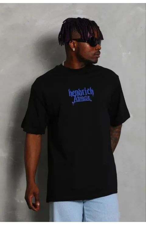 Erkek Baskılı T-Shirt Kısa Kol Bisiklet Yaka Regular Fit Rahat Kalıp Günlük Tişört - Siyah