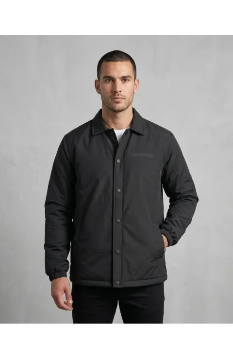 Erkek Yağmur İtici İç Astarlı Çıtçıtlı İç Cepli Dış Cepli Mevsimlik Mont - Siyah