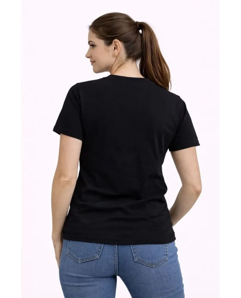 Kadın TÜRKİYE Baskılı Tişört Ay Yıldız 2026 Dünya Kupası Taraftar Forma T-Shirt - Siyah