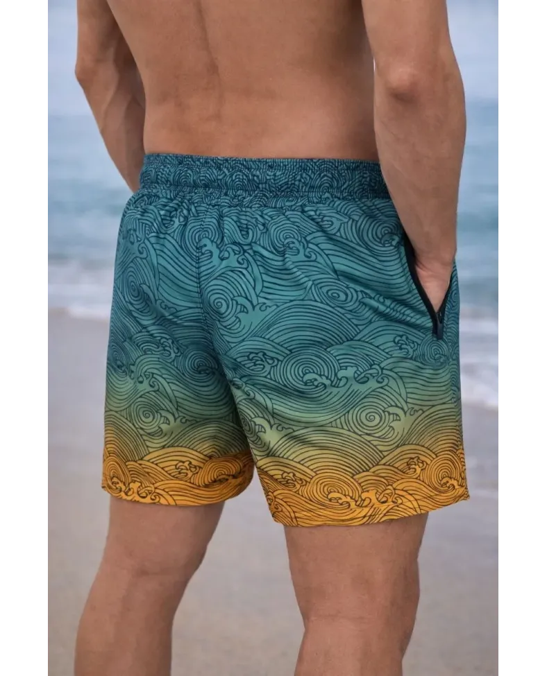 Erkek Deniz Şortu Fermuarlı Cepli File Astarlı Hızlı Kuruyan Premium - Çok Renkli Somersan Giyim | Kadın, Erkek ve Çocuk Moda