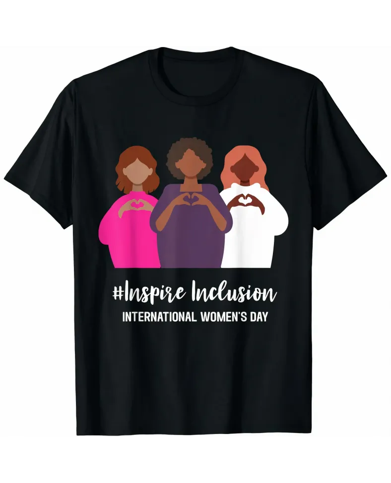 8 Mart Dünya Kadınlar Günü İçin Özel Baskılı T-shirt - Siyah
