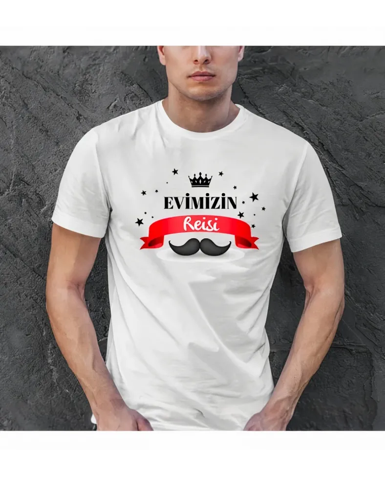 Babalar Günü Baskılı T-shirt - Beyaz