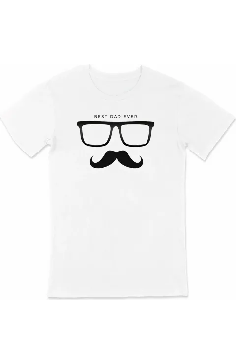 Babalar Günü Baskılı T-shirt - Beyaz