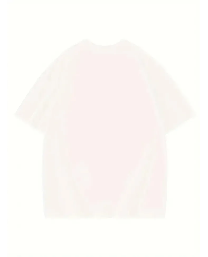 Kadın Eğlenceli Harf NY Baskılı Bisiklet Yaka Tişört - Polyester Makinede - Beyaz