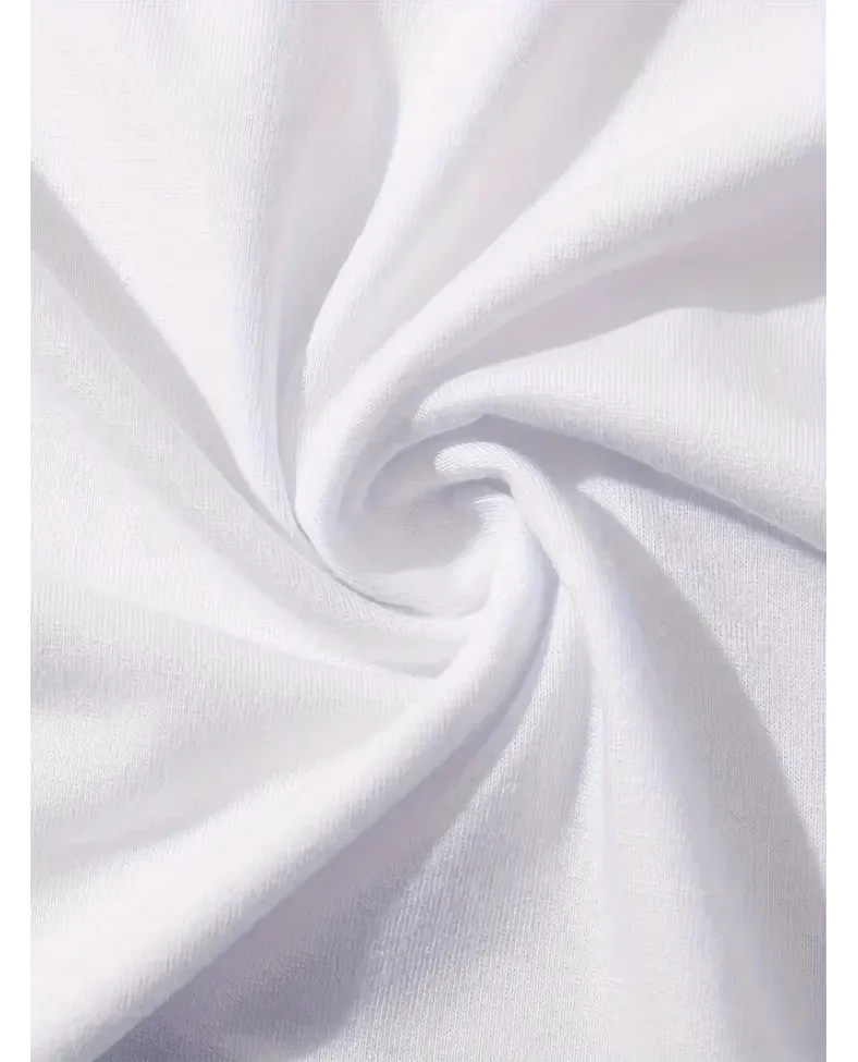 Kadın Penye Compack Baskılı  Kahve Desenli Kadın Kısa Kol T-shirt - Beyaz