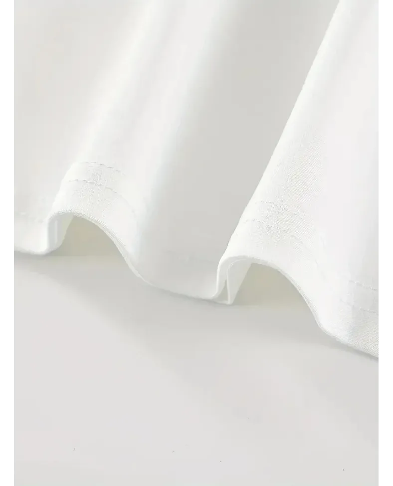 Kadın Penye Compack Baskılı Kısa Kol Bisiklet Yaka T-shirt - Beyaz