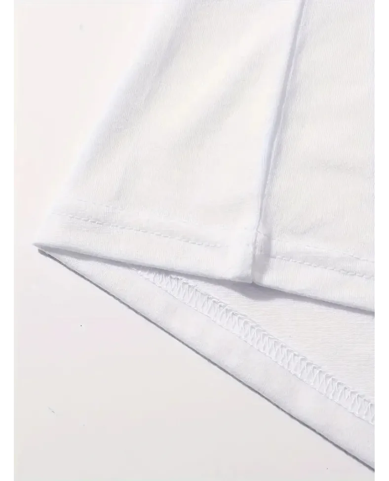 Kadın Penye Compack Baskılı  Kahve Desenli Kadın Kısa Kol T-shirt - Beyaz