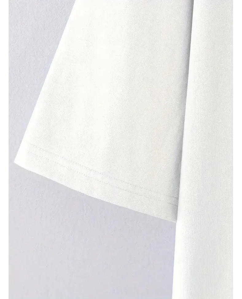 ERKEK No Risk No Story Baskılı Oversize Bisiklet Yaka - Beyaz