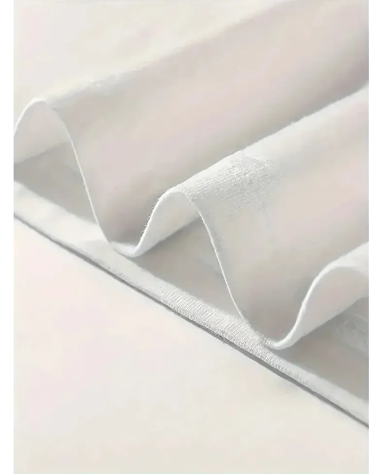 Kadın Bisiklet yaka Gülücük Baskılı Oversize Kısa Kol Yazlık T-shirt - Beyaz