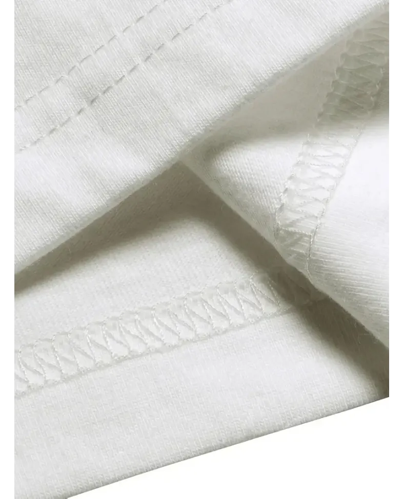 Kadın Baskılı Bisiklet Yaka Oversize Bisiklet Yaka T-shirt - Beyaz