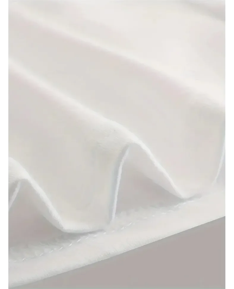 Erkek Penye Compack  Ejder Baskılı Oversize Bisiklet Yaka T-shirt - Beyaz