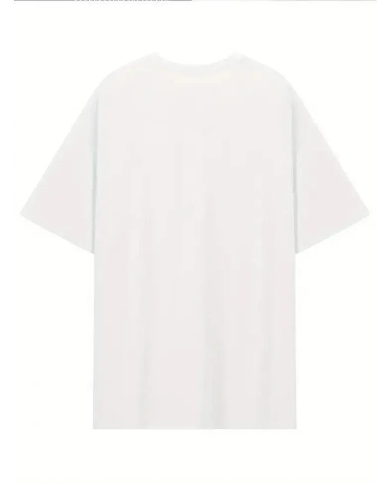 Kadın T-Shirt Kısa Kollu, bisiklet Yaka, Eğlenceli Karikatür Ayı ve "Umrumda Değil" Baskı - Beyaz