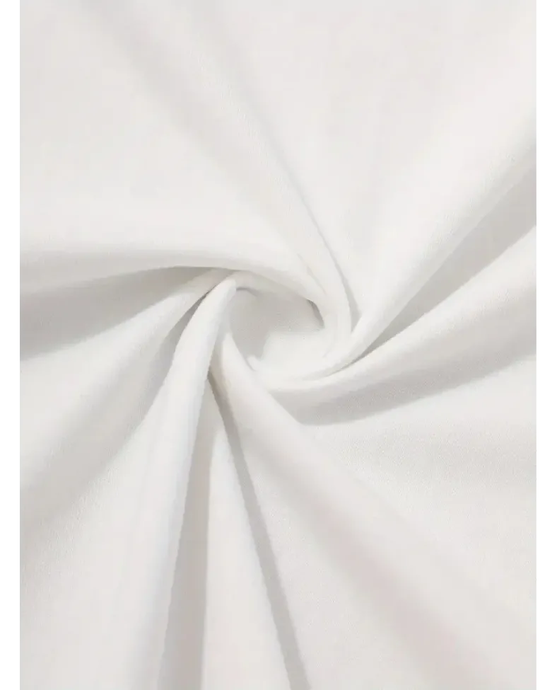 Erkek  Penye Compack Palmiye Baskılı Oversize Bisiklet Yaka Kısa Kol - Beyaz