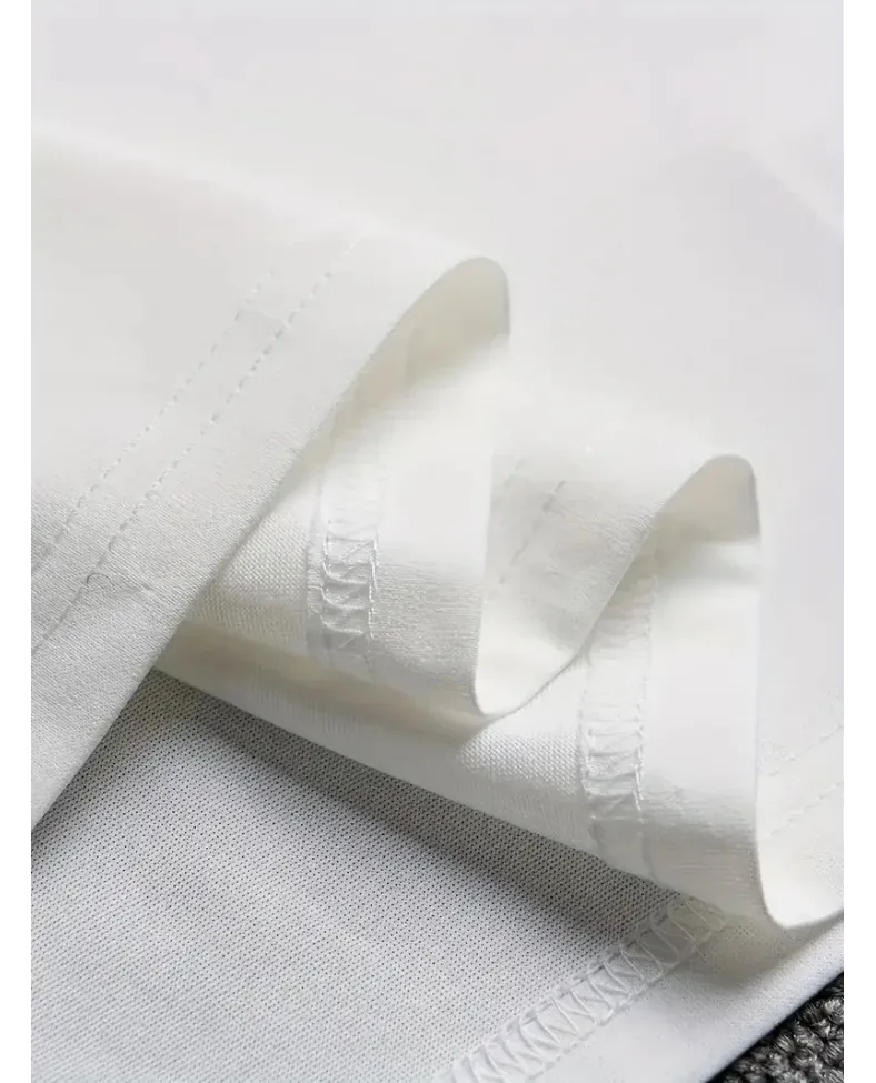 ANIMAL Desen Baskı Erkek Oversive Tişört Grafik Tişört Erkek Outdoor Kıyafetleri - Beyaz