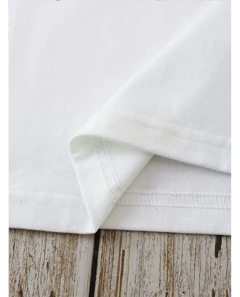 Kadın Penye Compack Dark Angel Baskılı Kısa Kol Yazlık T-shirt- Beyaz