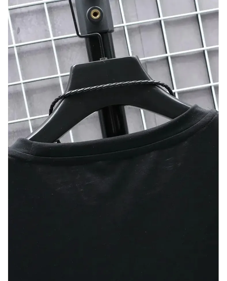 Erkek Penye Compack FUTRE Baskılı Kısa Kol Bisiklet Yaka T-shirt - Siyah