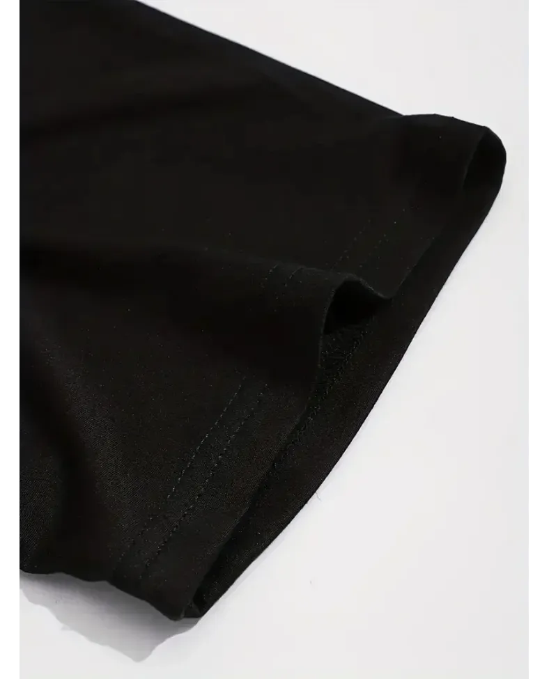 Erkek GYM Baskılı Oversize Bisiklet Yaka Erkek T-shirt - Siyah