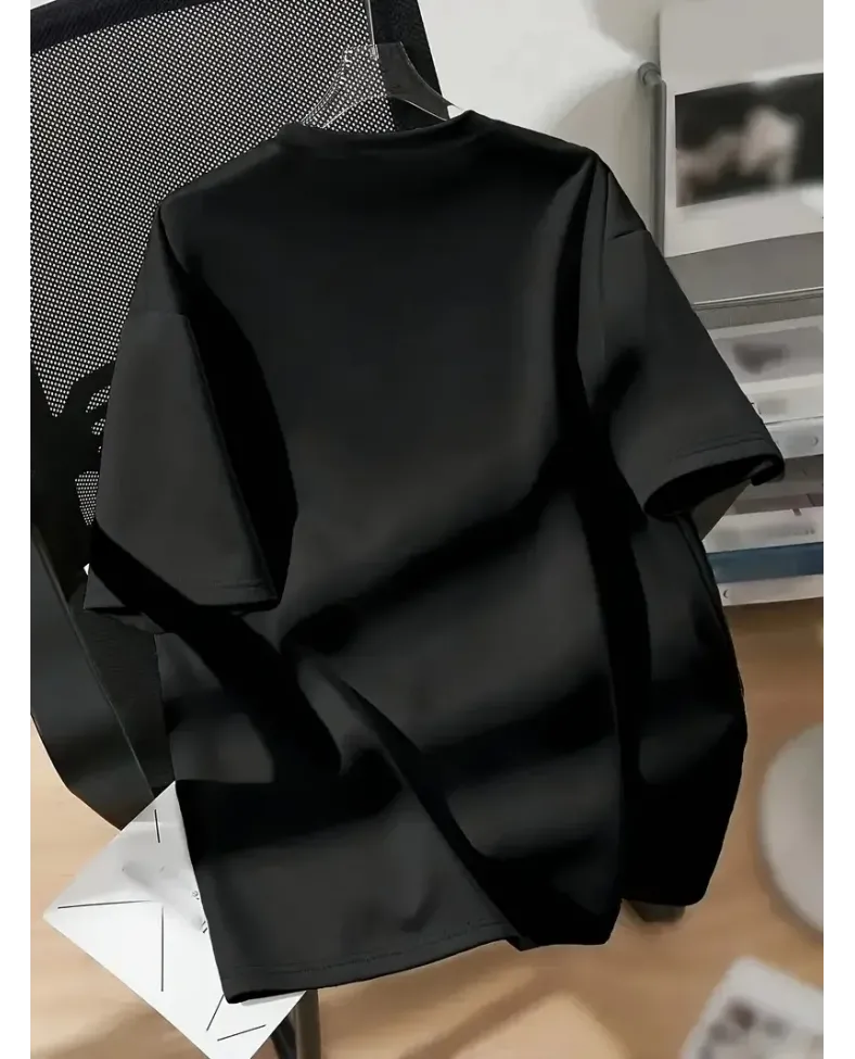 kadın Penye Compack New York Baskılı Oversize Kısa Kol Bisiklet Yaka T-shirt - Siyah