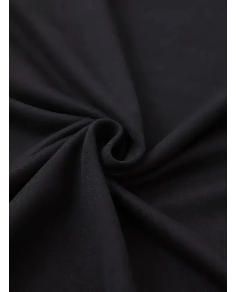 Leopar Desenli Fiyonklu  Bisiklet Yaka - Siyah