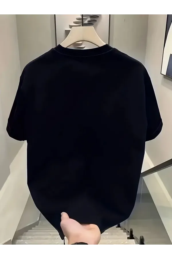 Kadın Penye Compack Day One Baskılı Oversize Bisiklet Yaka T-shirt - Siyah